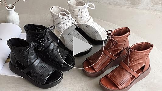 【最終値下げ】CULLNI  Leather Shower Sandals Amazon.com | Sttiyaf Women High Top Boot Sandals Open Toe